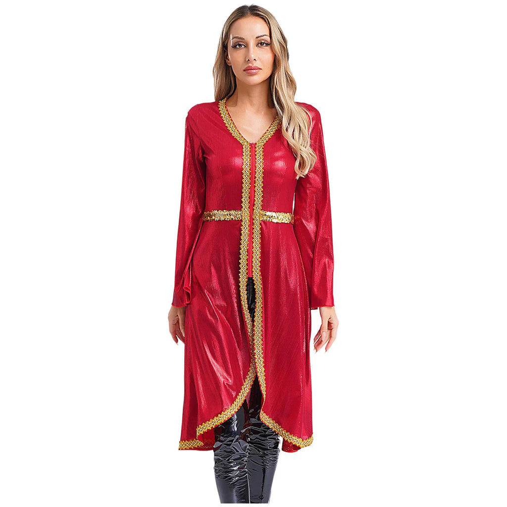 M&T Wear -  Embroidered High Waist Abaya Kaftan Dress