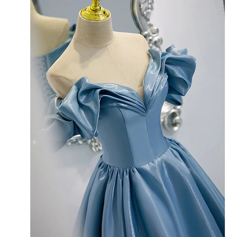 French One-Shoulder "Host Style" Performance Gown