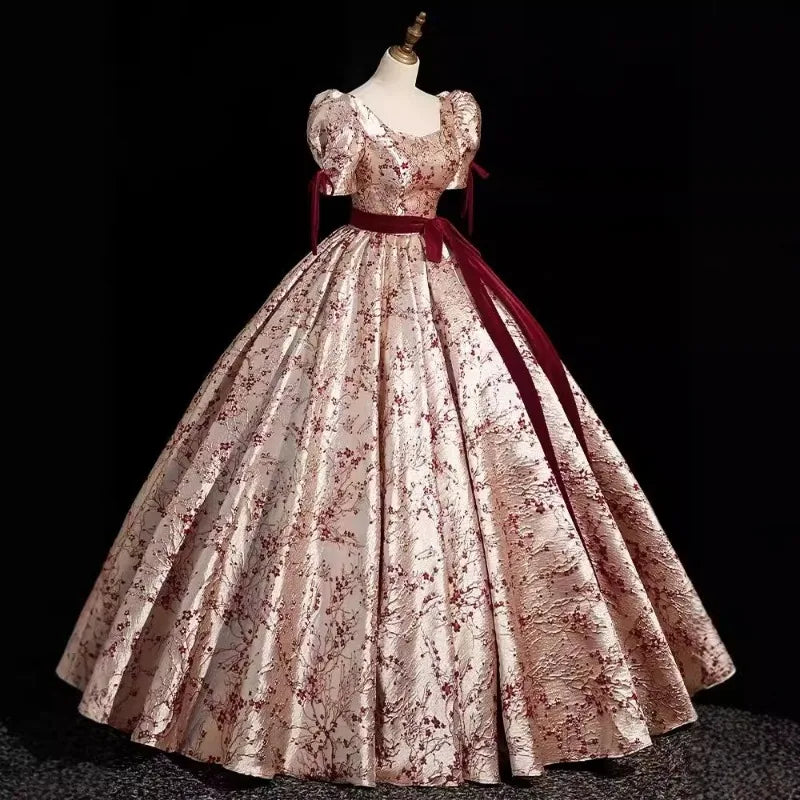 Red "Toast Dress" High-End Performance Gown
