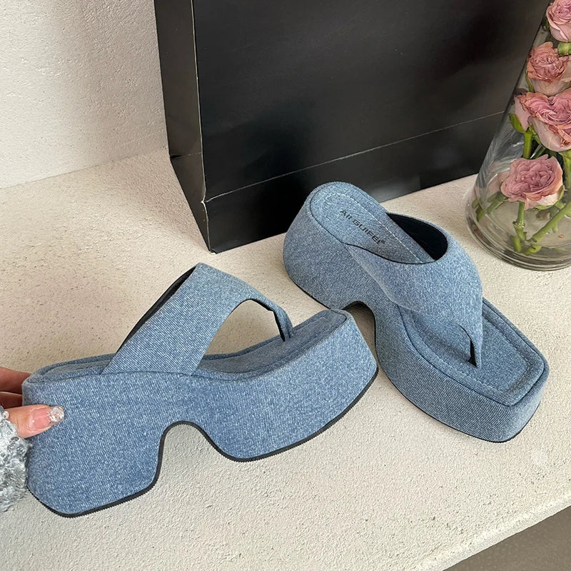 M&T Wear - Women's Korean Style Platform Wedge Slides