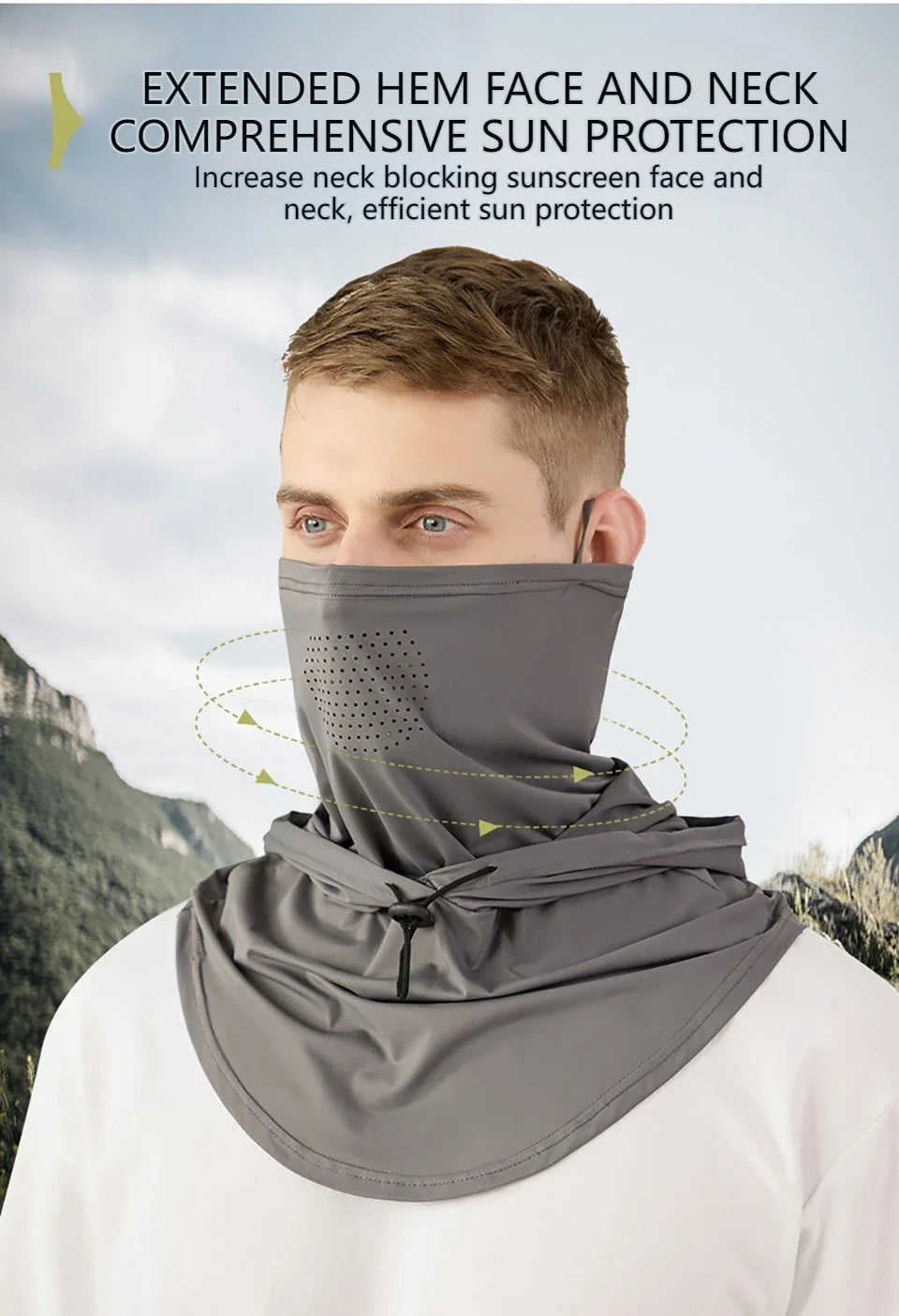 M&T Wear - Outdoor Full Face Sun Hat with Mask, Breathable UV Protection