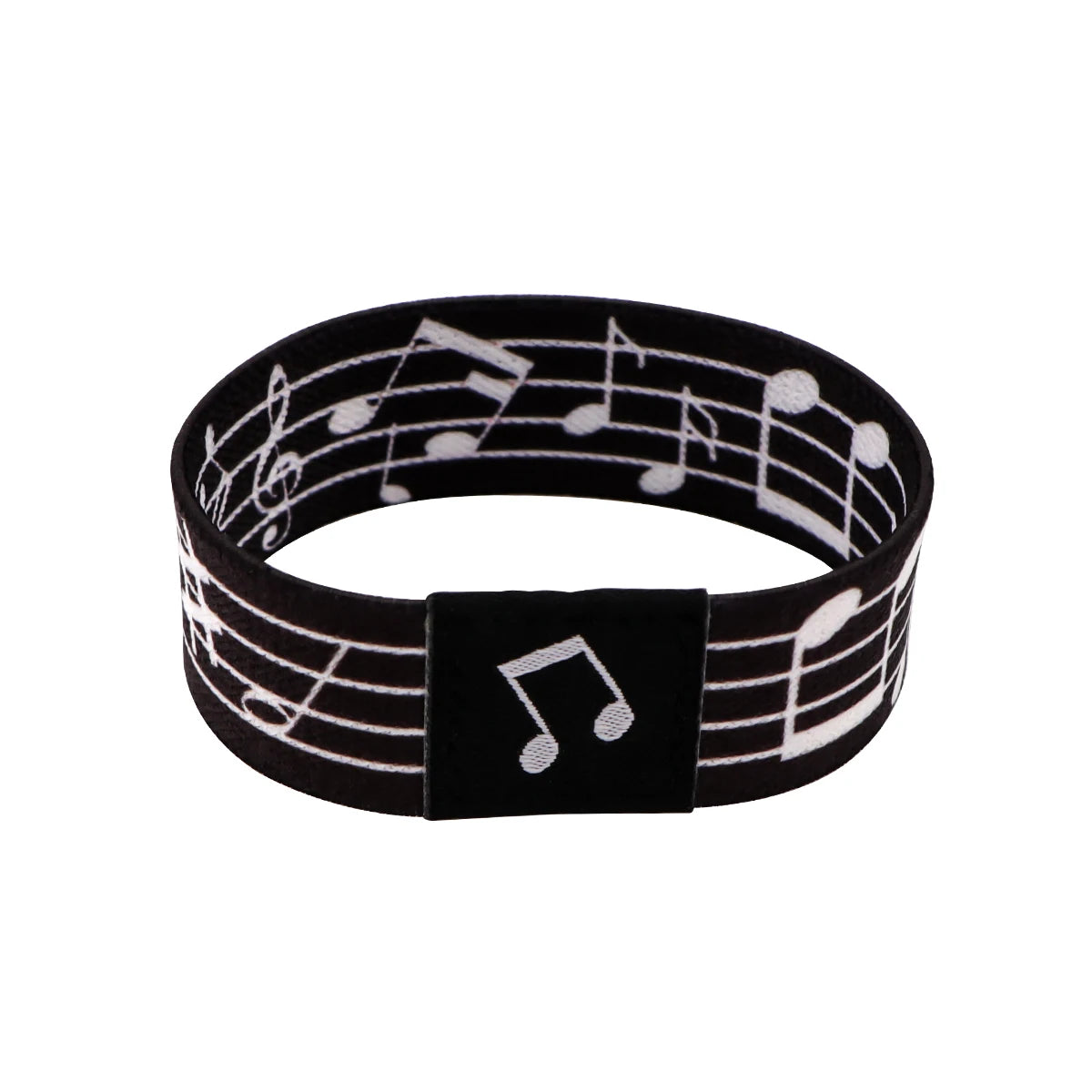 M&T Wear Musical Notes Rainbow Elastic Bracelet – Unisex Sport Wristband