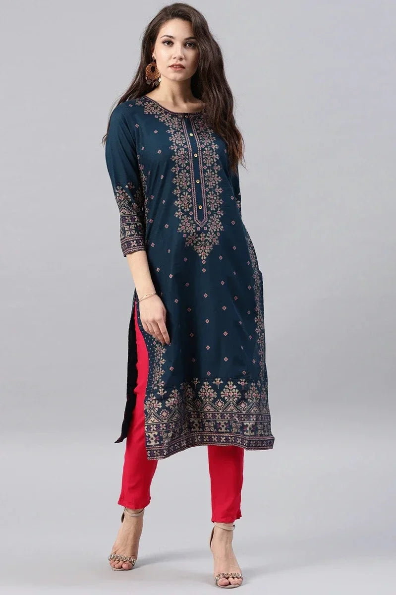 M&T Wear - Pakistani Cotton Floral Printed Kurti for Women