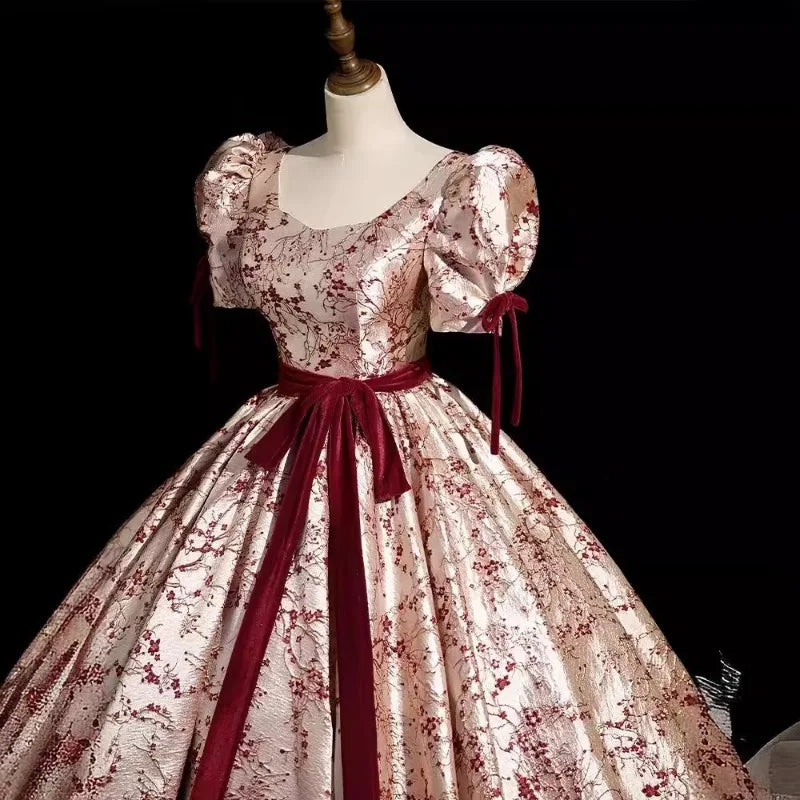 Red "Toast Dress" High-End Performance Gown