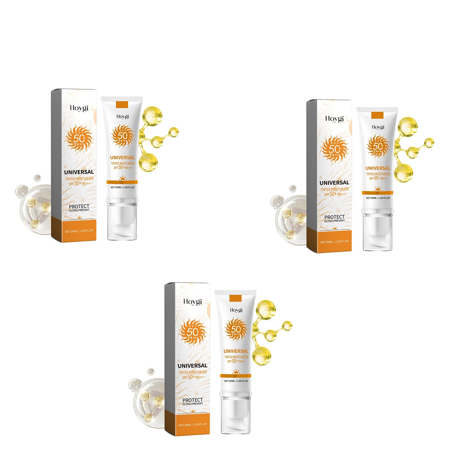 M&T Wear - SPF 50+ Sunscreen Foundation Cream | UV Protection, Oil Control, Moisturizing & Waterproof (50ml)