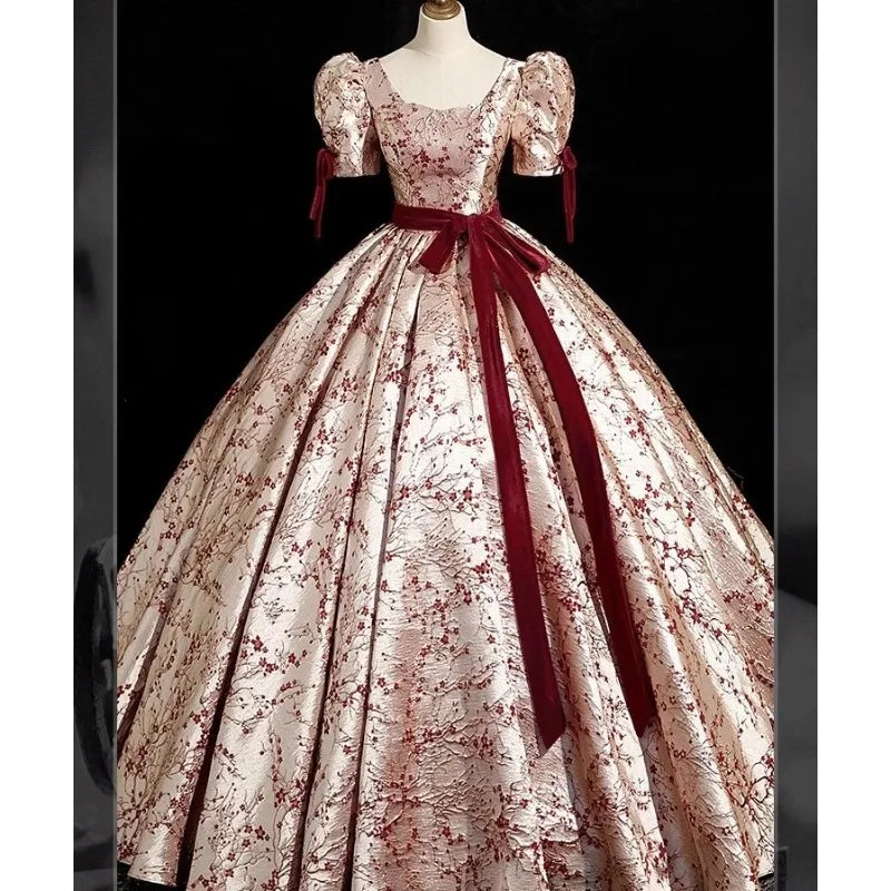 Red "Toast Dress" High-End Performance Gown