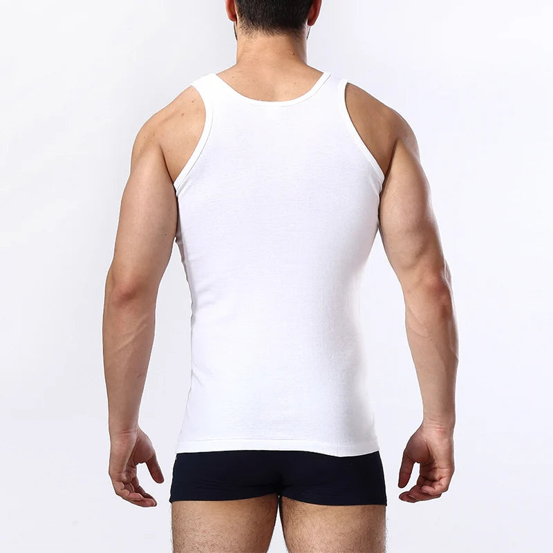 M&T Wear - Men's Pure Cotton Slim Fit Fitness Vest