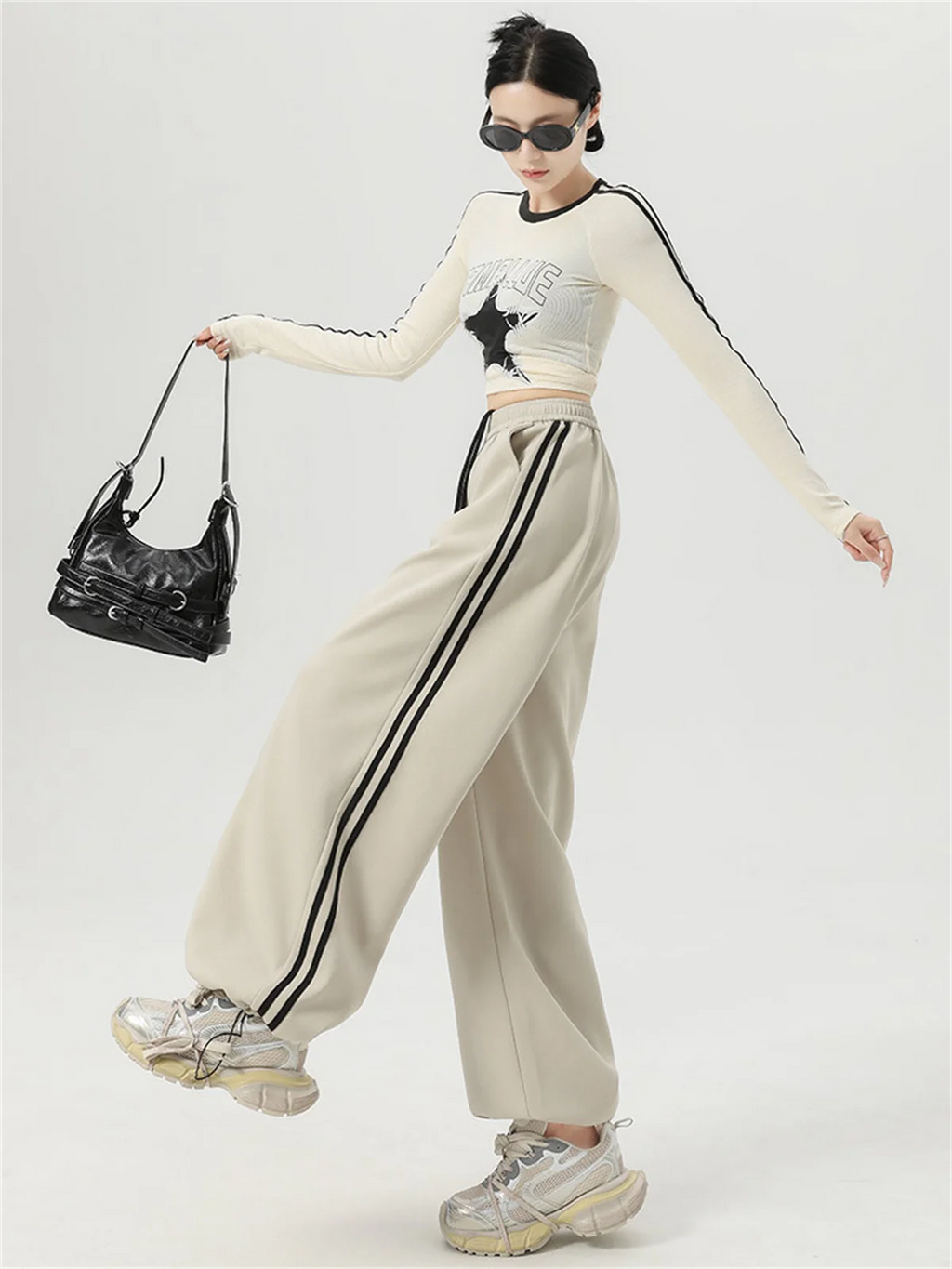 American Retro High-Waist Sweatpants