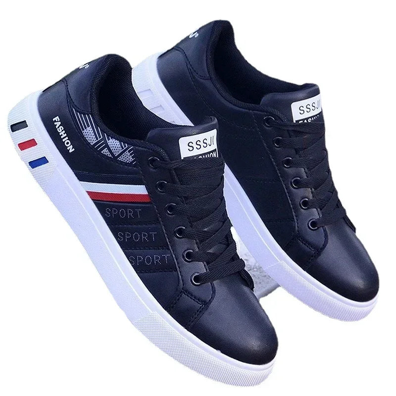 M&T Wear - Men Sneakers Casual Shoes Men Flats Zapatillas Hombre Lightweight Pu Leather Breathable Shoe Mens White Sports Tenis Shoes - M&T Wear