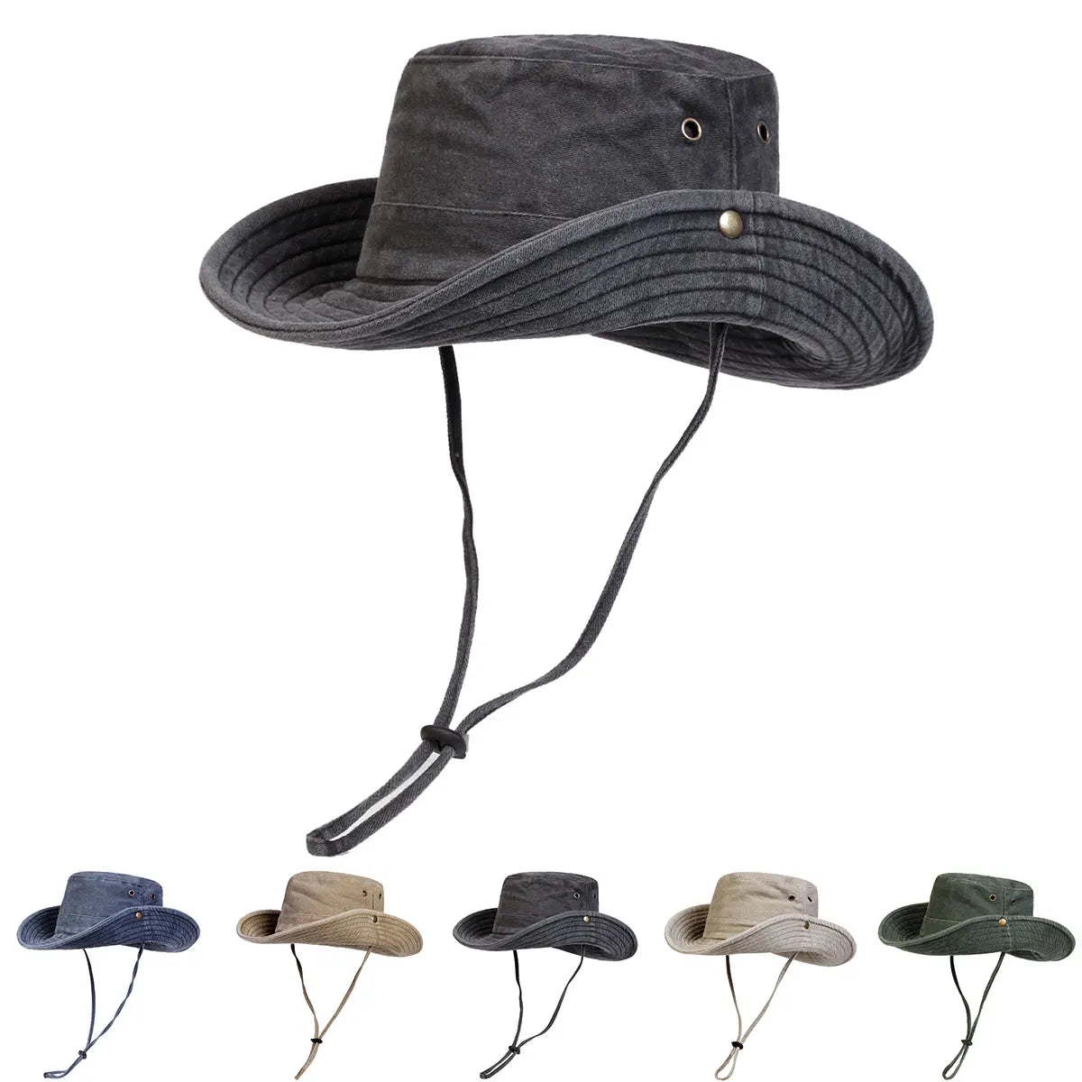 M&T Wear - Men's Big Eaved Washed Bucket Hat