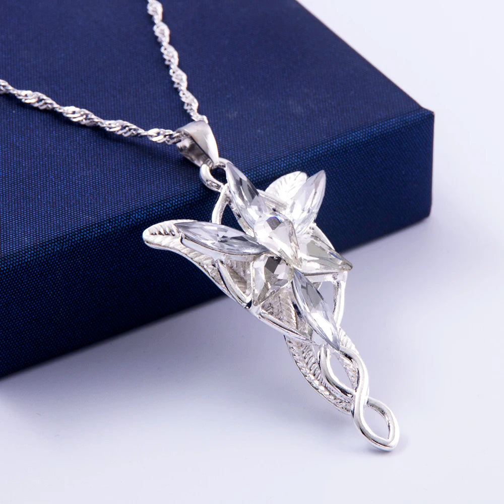 M&T Wear - Lord of the Rings Inspired Elf Princess Crystal Pendant Necklace