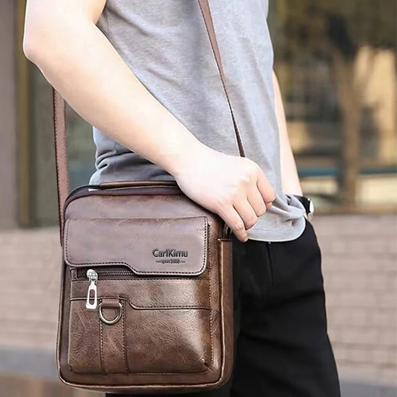 M&T Wear - Men’s PU Leather Single-Shoulder Sling Bag