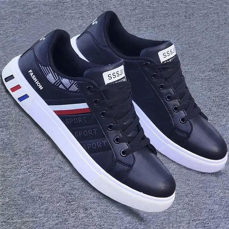M&T Wear - Men Sneakers Casual Shoes Men Flats Zapatillas Hombre Lightweight Pu Leather Breathable Shoe Mens White Sports Tenis Shoes - M&T Wear