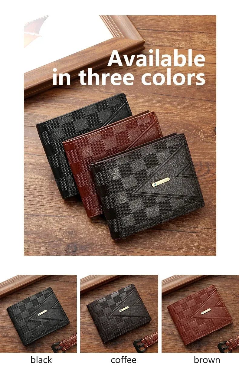 M&T Wear - Men’s Casual PU Leather Short Wallet
