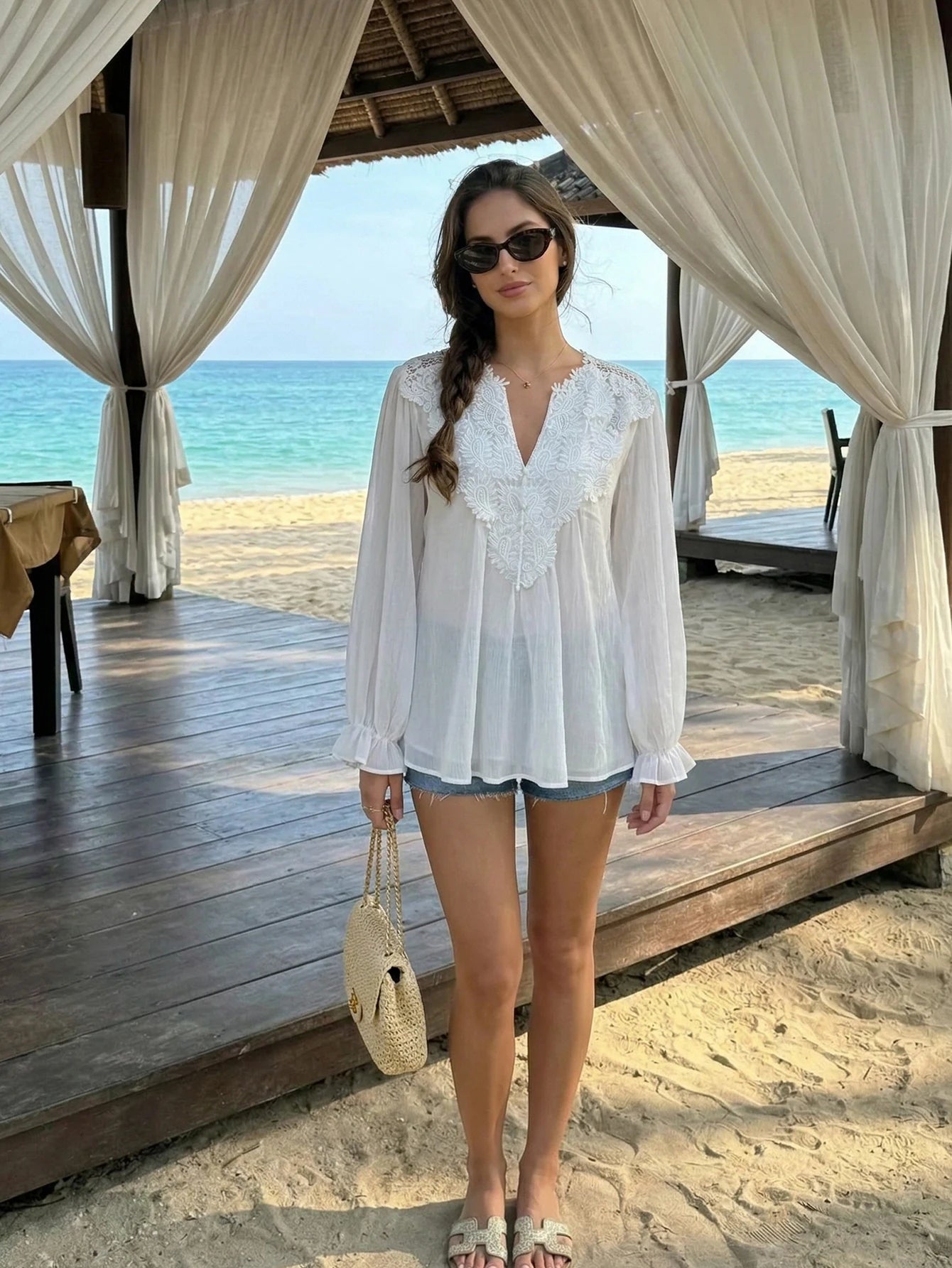 Summer Lace Splice Cover-Up