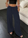 Bohemian High-Waist Pleated Wide-Leg Pants