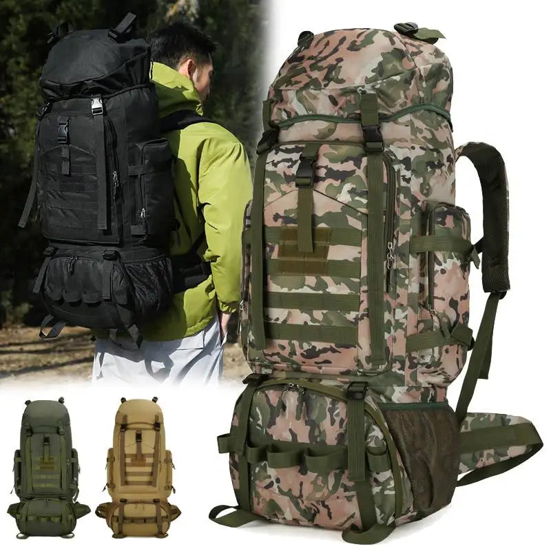 M&T Wear - 90L Large Capacity Tactical Mountaineering Backpack with Molle System