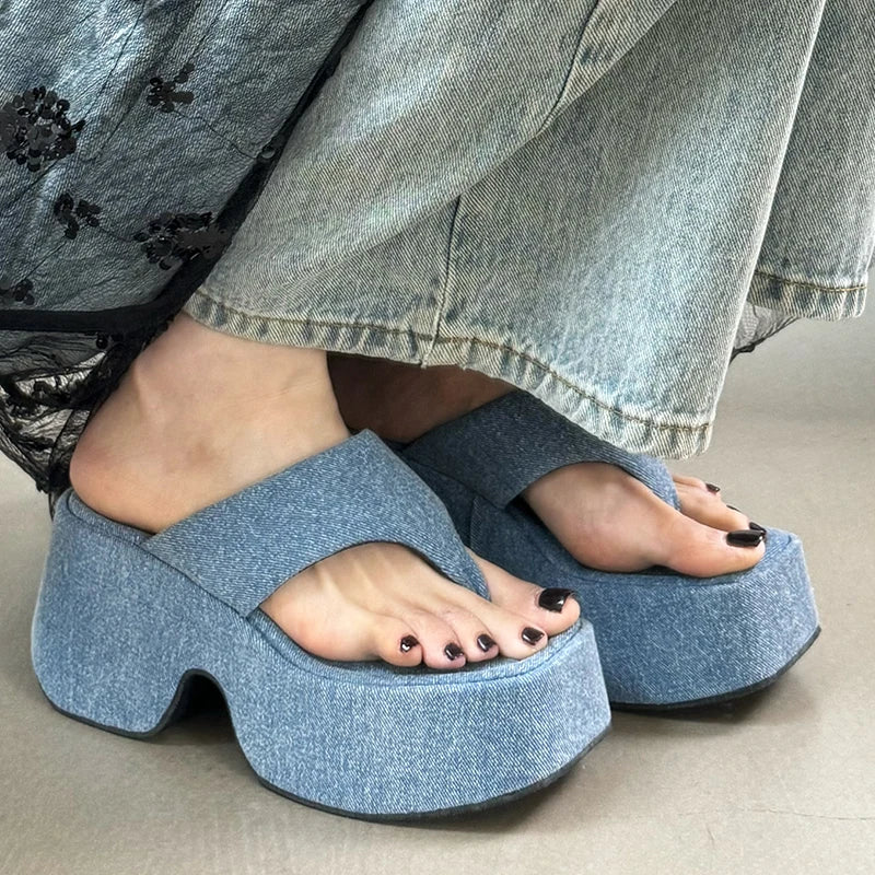 M&T Wear - Women's Korean Style Platform Wedge Slides