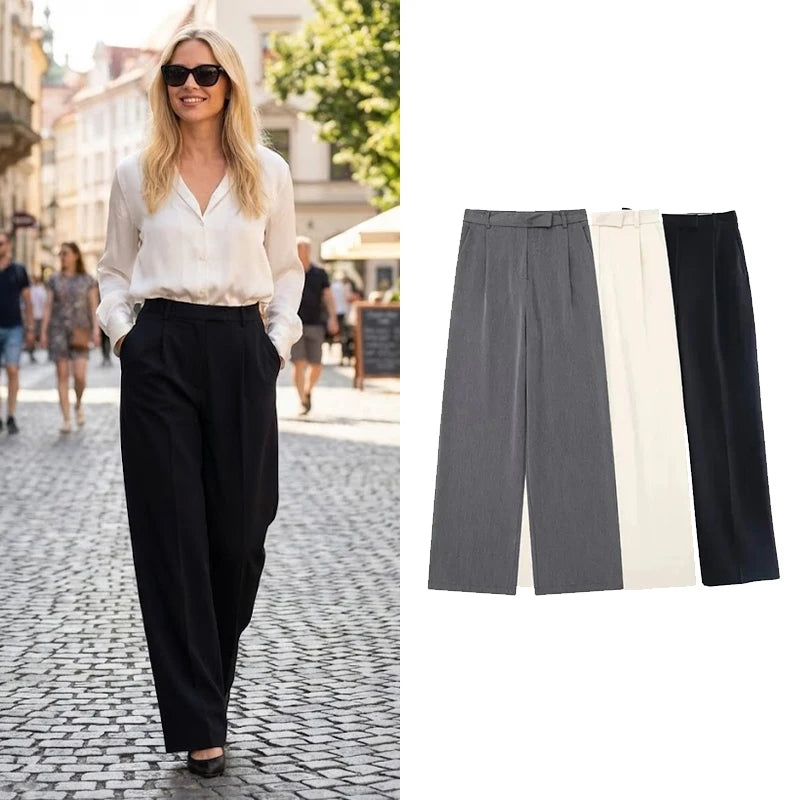 Willshela Vintage Straight-Leg Trousers