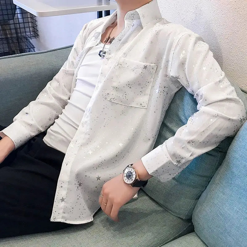 M&T Wear - Man Shirt Black Funny With Print Graphic Printed Shirts - M&T Wear