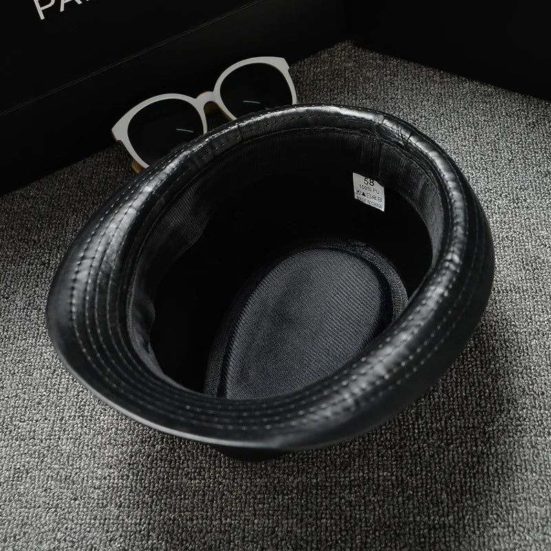 M&T Wear - Retro Faux Leather Cowboy Bowler Hat