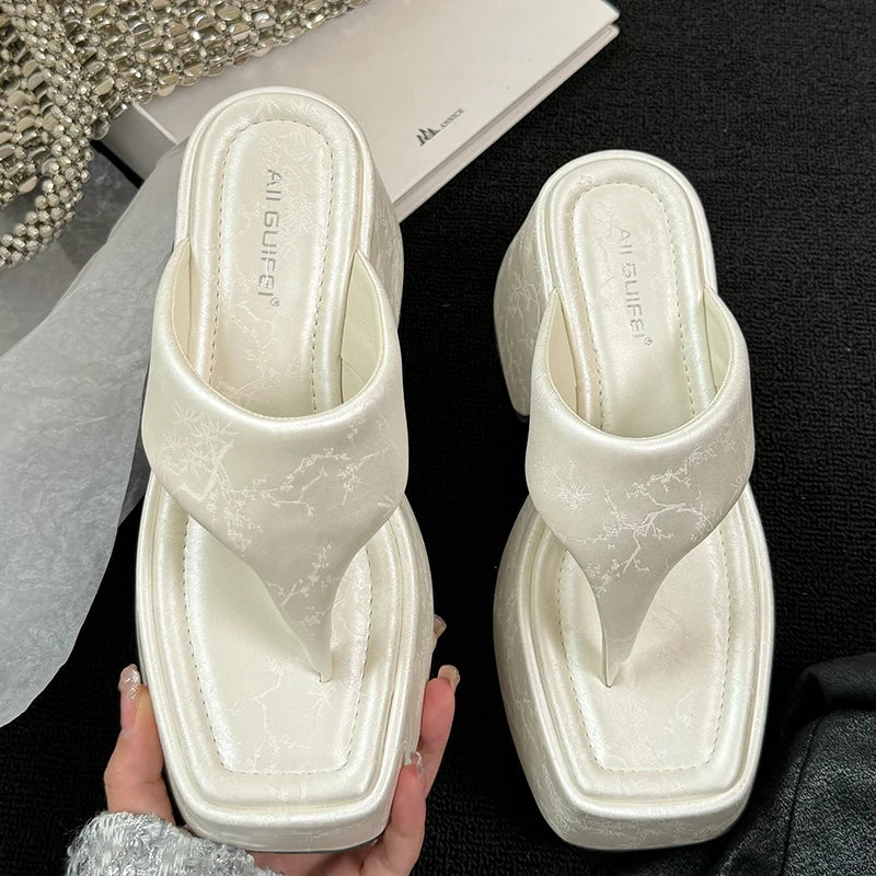 M&T Wear - Women's Korean Style Platform Wedge Slides