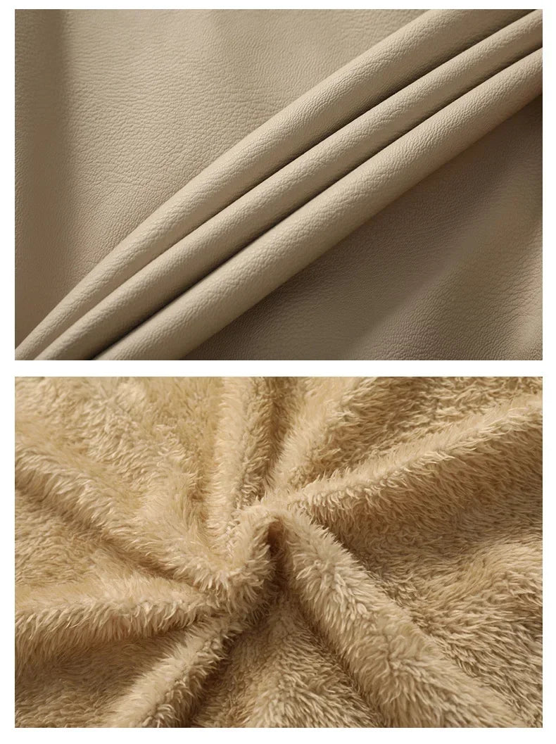 M&T Wear - Faux Leather Jacket Men Fashion Men's Hooded Jackets Autumn Winter Military Style Outwear Zipper Pockets Coat Detachable Hat - M&T Wear