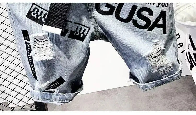 M&T Wear - Boys’ Trendy Distressed Korean Style Denim Shorts