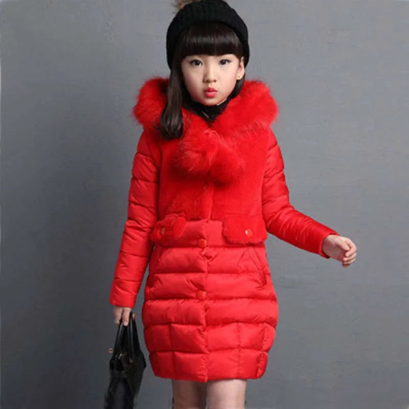 M&T Wear - Fur Hooded Girls Soft Coat