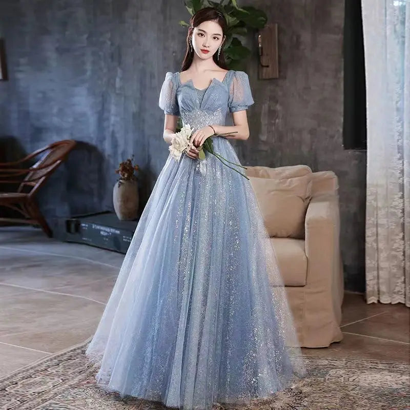 Embroidery Beaded High-End Evening Gown