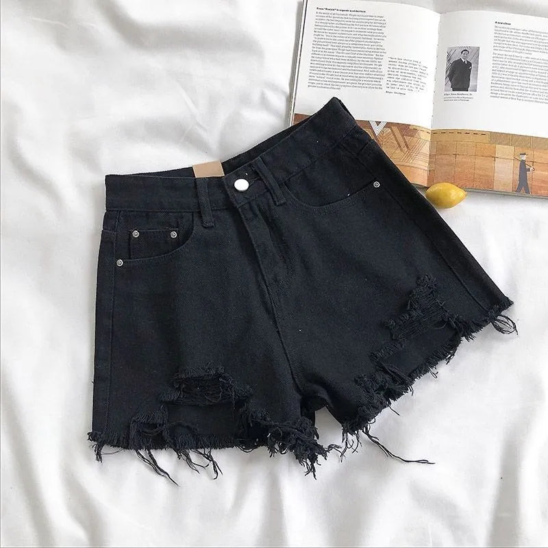 Tassel Ripped Denim Hot Pants