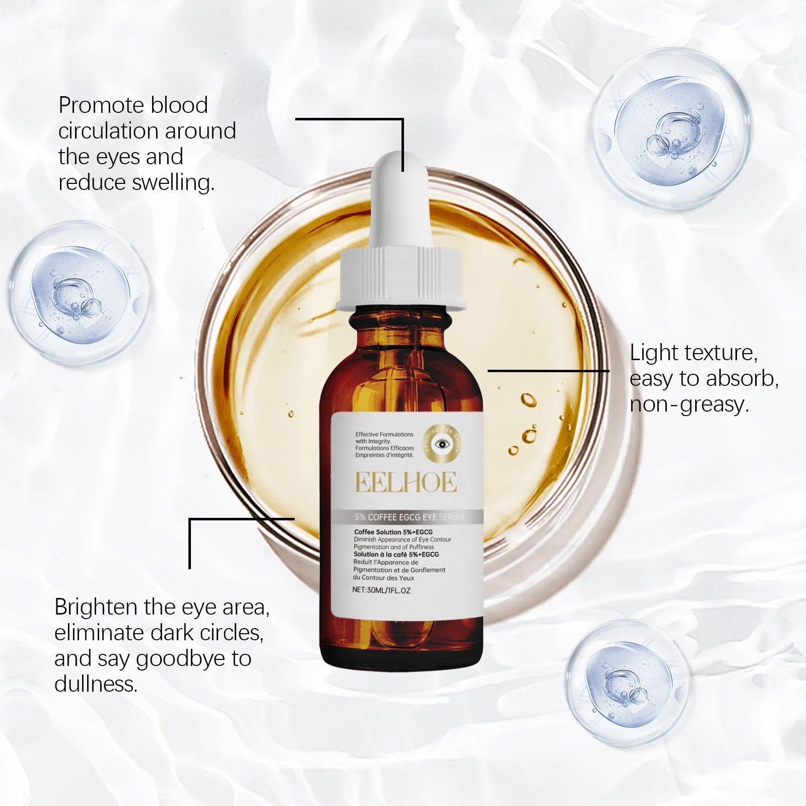 M&T Wear - Firming & Lifting Coffee EGCG Eye Serum