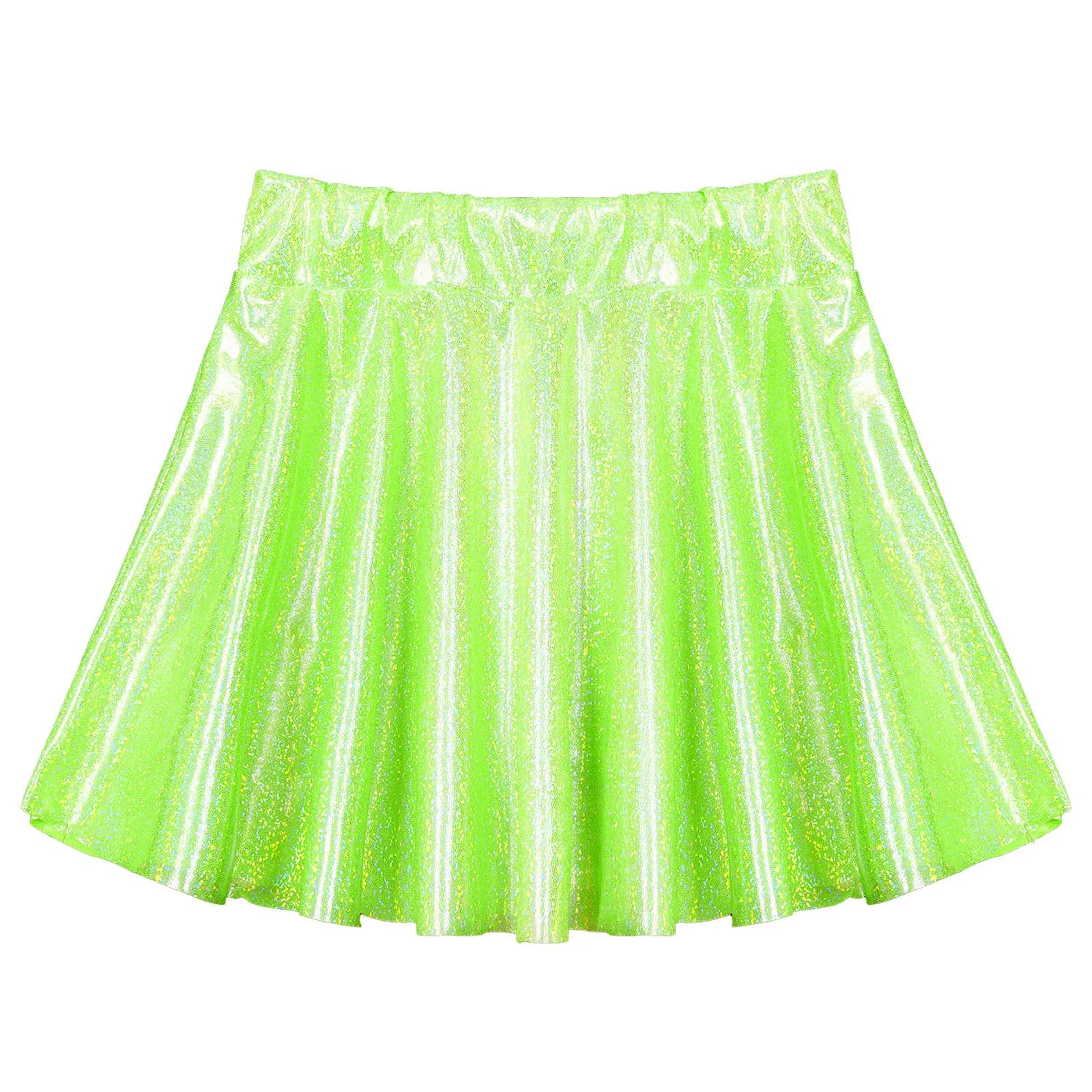 M&T Wear - Girls’ Shiny Metallic Pleated Dance Skirt