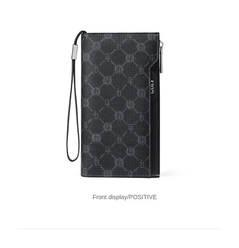 M&T Wear - GOLF Long Wallet for Men, Leather Clutch & Organizer