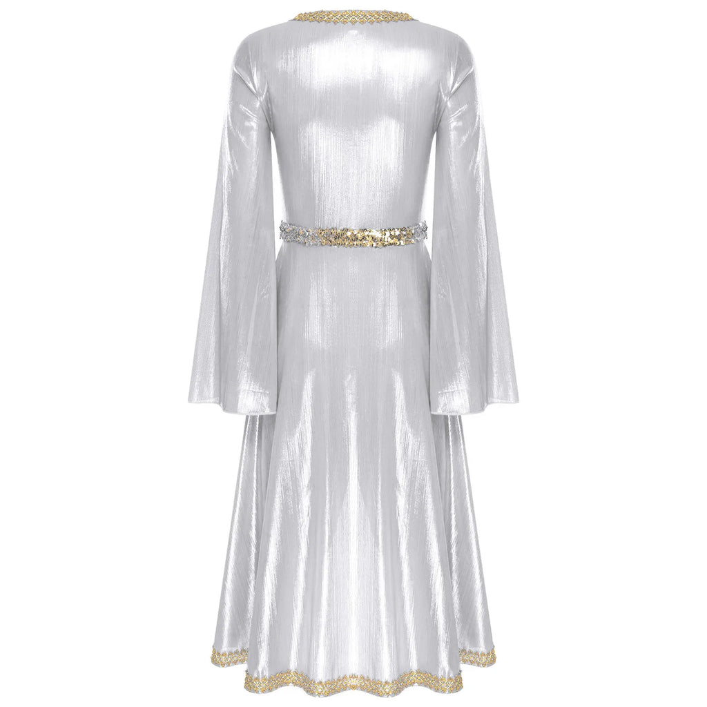 M&T Wear -  Embroidered High Waist Abaya Kaftan Dress