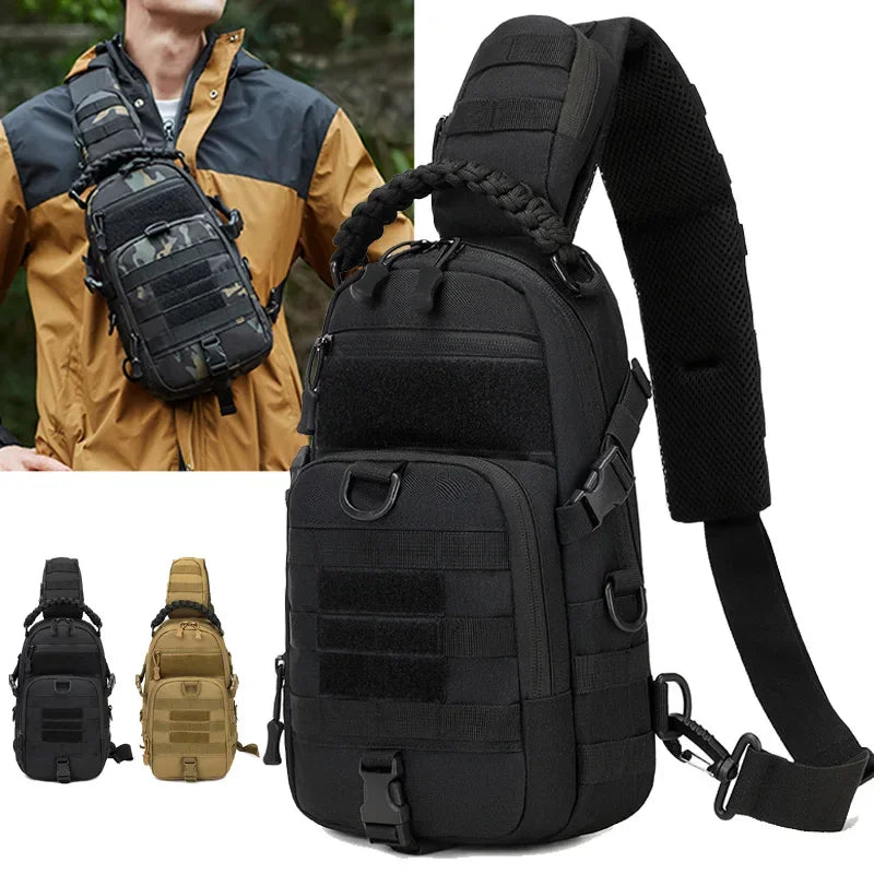 M&T Wear – Men’s Tactical Chest Bag Outdoor Sports Sling Backpack for Hiking, Fishing & Cycling