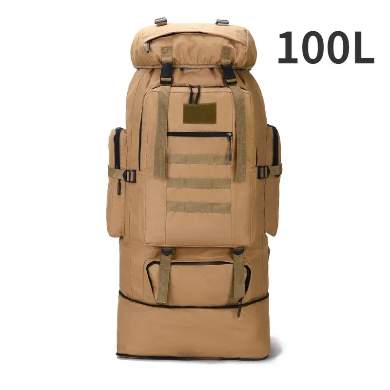 M&T Wear - 80L/100L Expandable Tactical Mountaineering Hiking Backpack