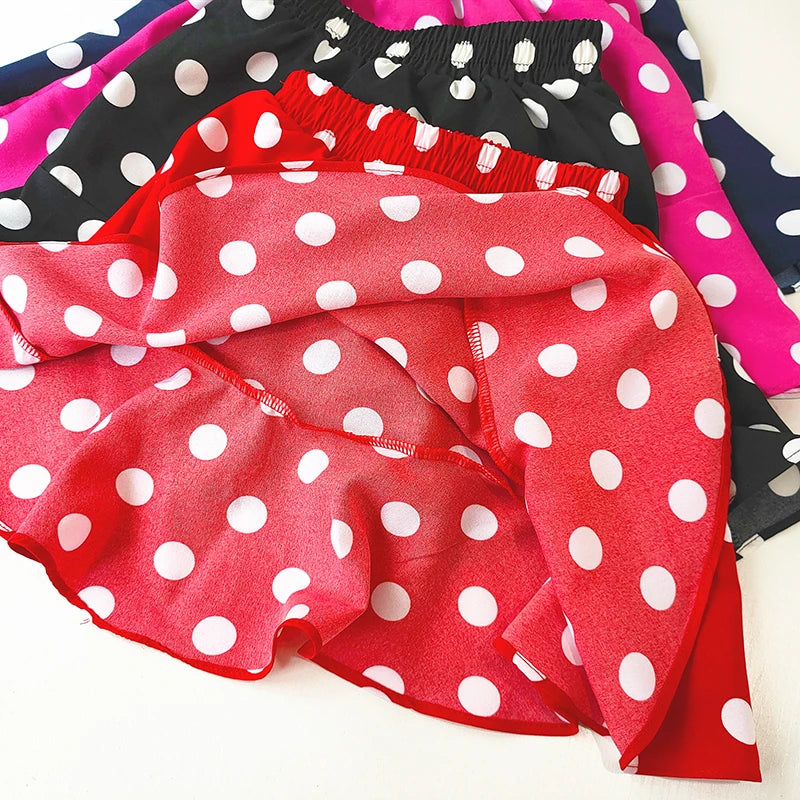 M&T Wear - Girls’ Polka Dot Chiffon Ruffle Skirt