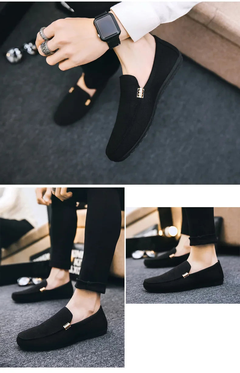 M&T Wear - Shoes Men Casual  Comfort Men Shoes Denim Male Shoes Adult Footwear 2024 New  Loafers Canvas  Sneakers Driving - M&T Wear