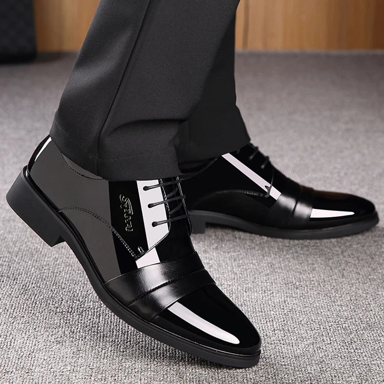 M&T Wear - Men's Waterproof Formal Pointed Toe Derby Shoes