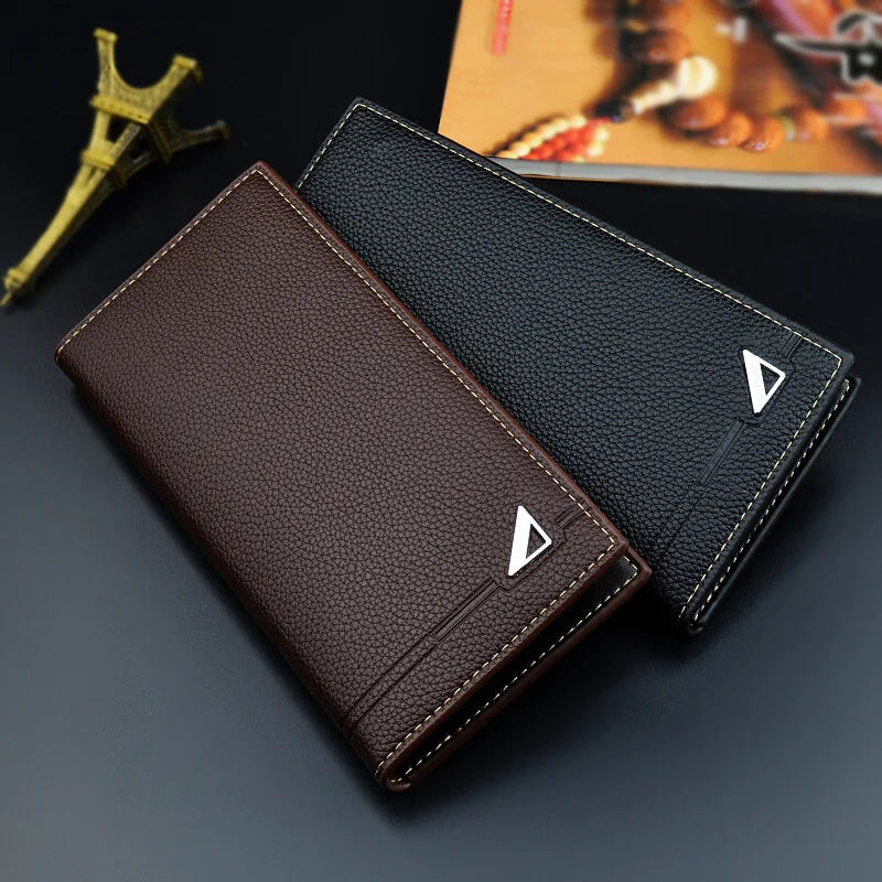 M&T Wear - Men’s Long PU Leather Wallet with Multi-Card & Coin Compartments