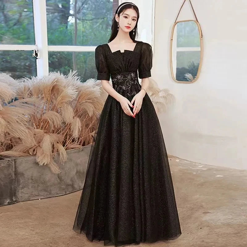 Embroidery Beaded High-End Evening Gown