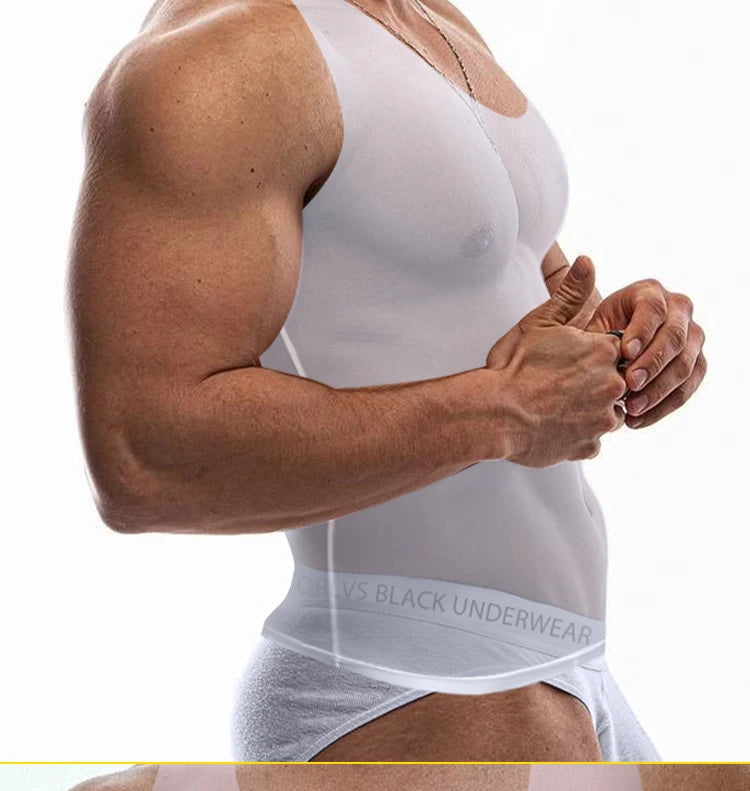 M&T Wear - Men's Sheer Elastic Muscle Fit Tank Top
