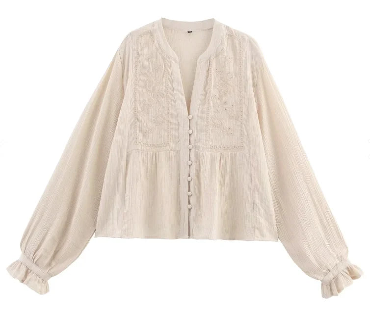 Aurora Puff-Sleeve Blouse