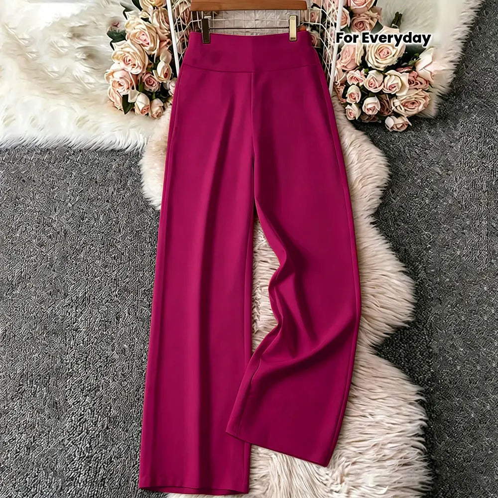 Elegant White Wide-Leg Trousers