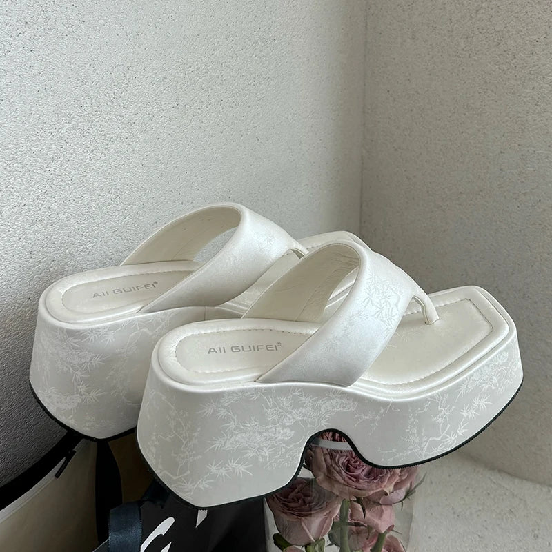 M&T Wear - Women's Korean Style Platform Wedge Slides