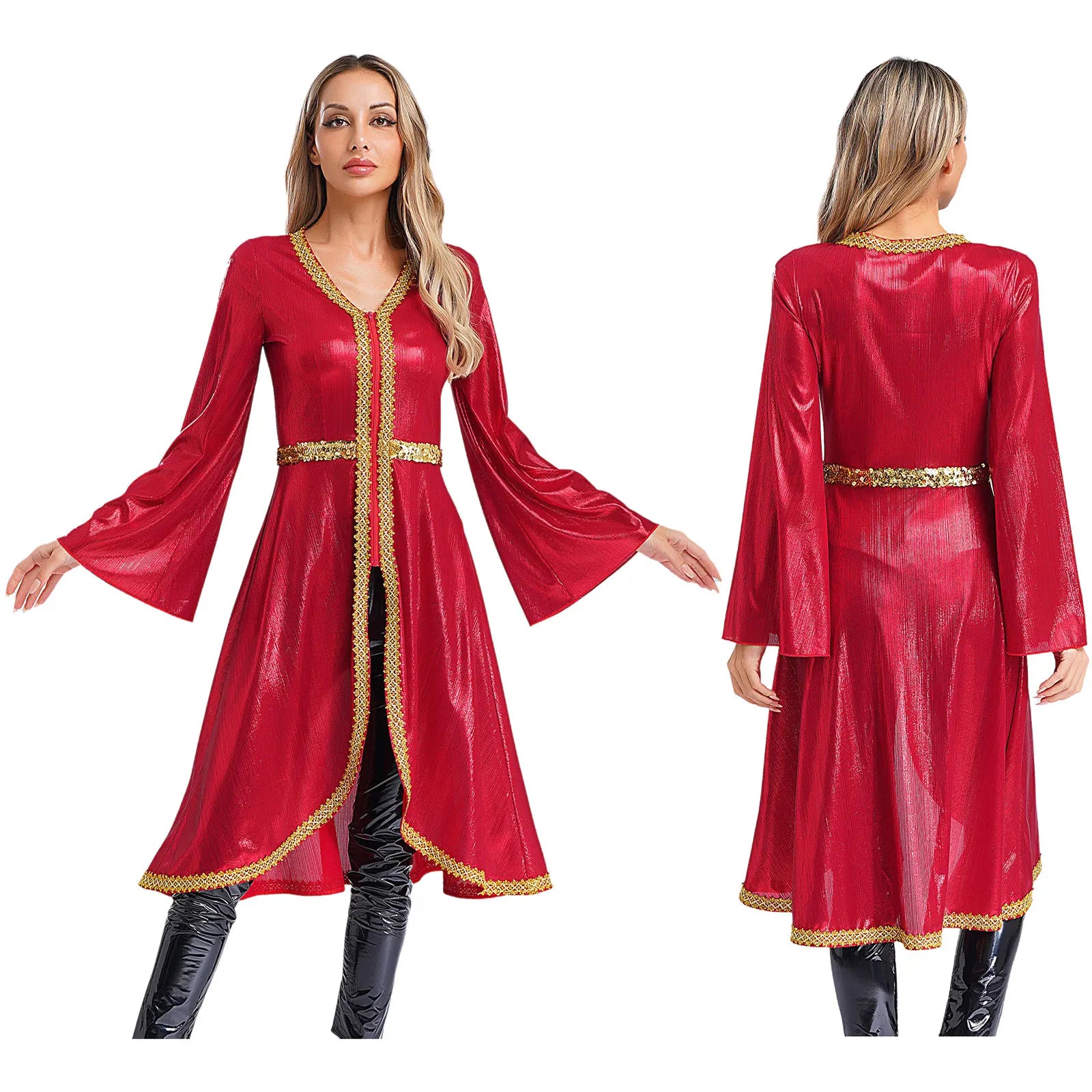 M&T Wear -  Embroidered High Waist Abaya Kaftan Dress