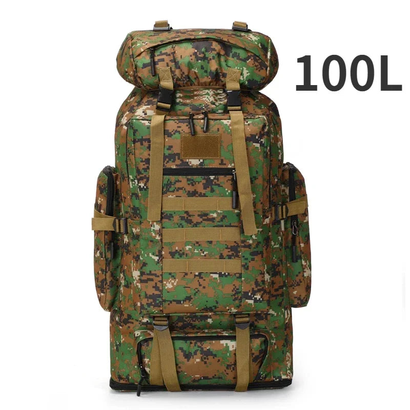M&T Wear - 80L/100L Expandable Tactical Mountaineering Hiking Backpack