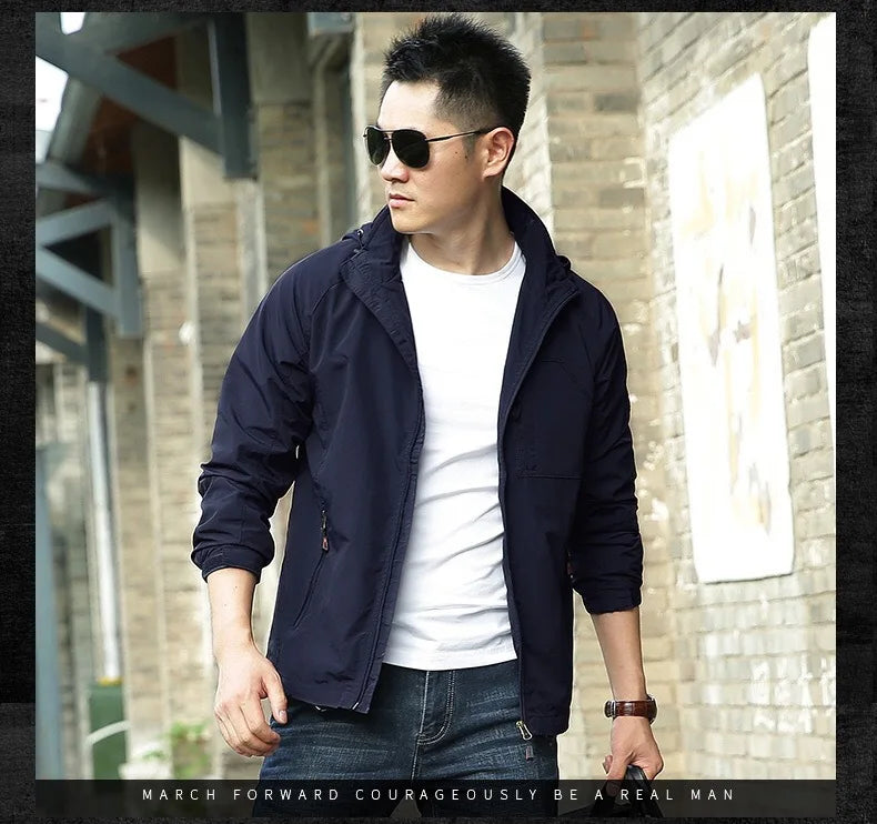 M&T Wear - Men's Outdoor Hiking Camping Jackets Waterproof Hooded Windbreaker Coat Autumn New Casual Jacket Tactics Military Jacket Men 6XL - M&T Wear
