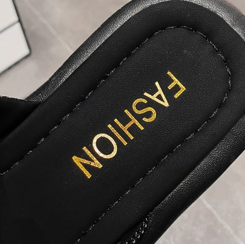 M&T Wear - Women's Thick Sole Designer Bow Slides